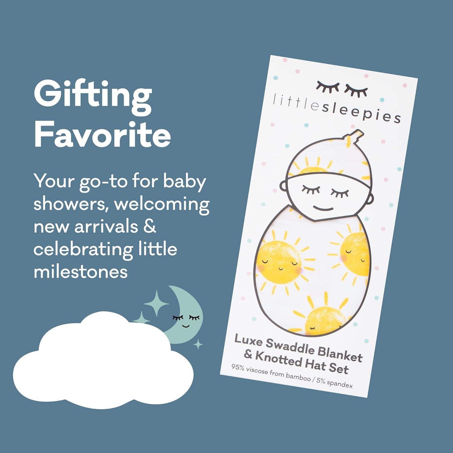 imageLittle Sleepies New Mothers Bundle Includes Womens Pajama Top and Bottoms Newborn Swaddle Hat Set Viscose Derived from Bamboo Lemons