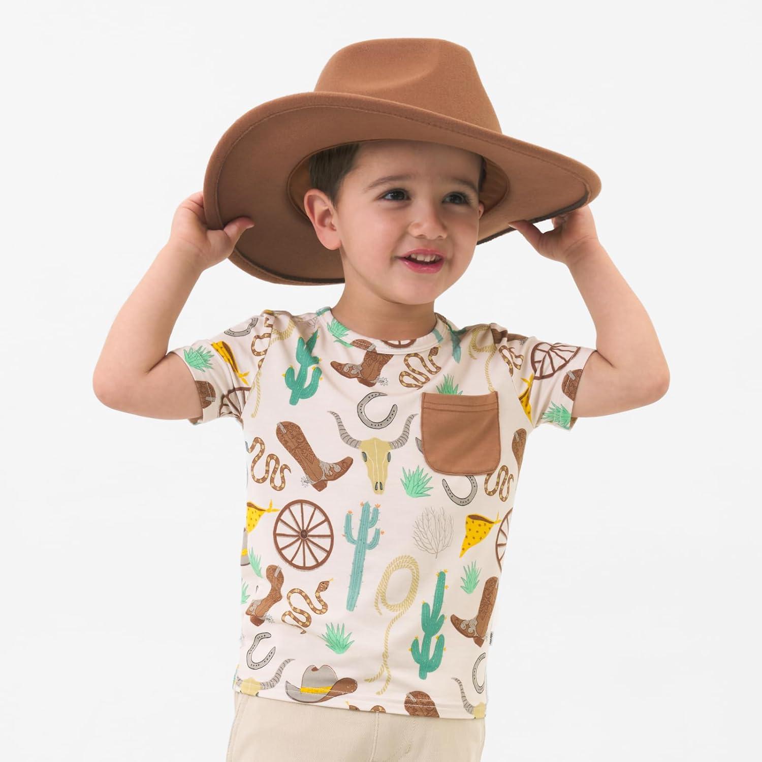 imageLittle Sleepies Short Sleeve Relaxed Pocket Tee for Boys and GirlsReady to Rodeo