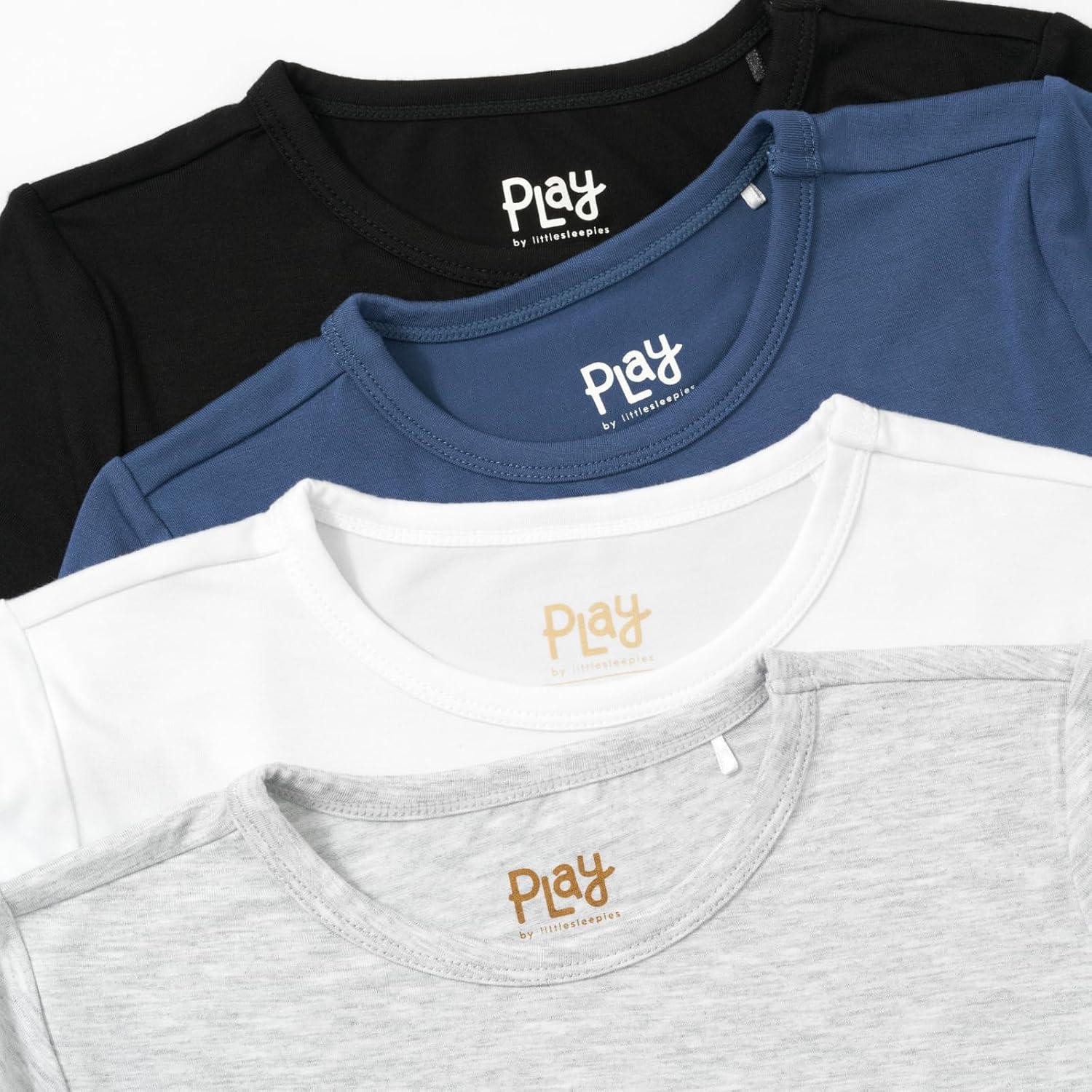 imageLittle Sleepies Short Sleeve Relaxed Pocket Tee for Boys and GirlsSoft White