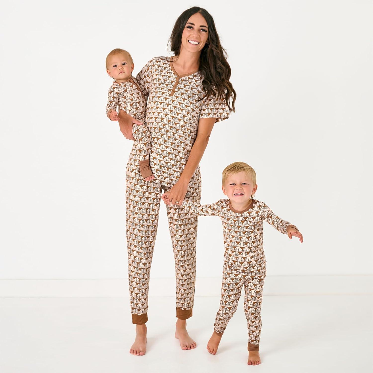 imageLittle Sleepies Womens Pajama Bottoms JoggerStyle Comfy PJ Pants Viscose from Bamboo Pajamas Family Matching OutfitsRust Rainbows