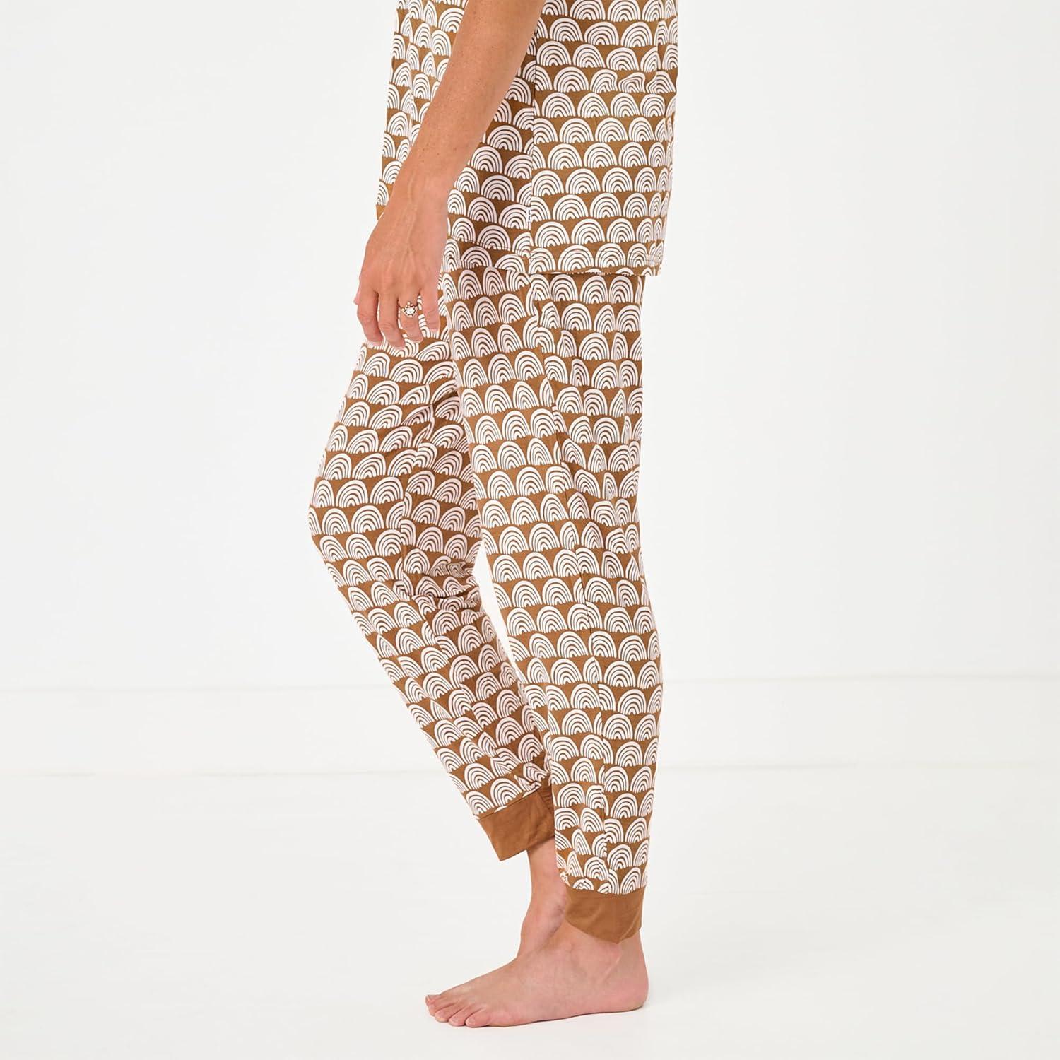 imageLittle Sleepies Womens Pajama Bottoms JoggerStyle Comfy PJ Pants Viscose from Bamboo Pajamas Family Matching OutfitsRust Rainbows