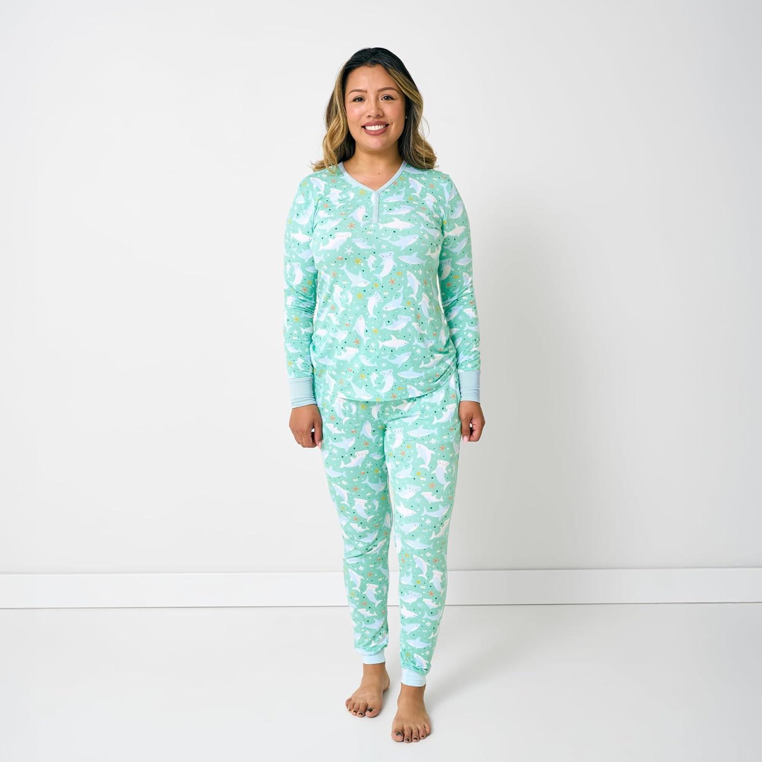 imageLittle Sleepies Womens Pajama Bottoms JoggerStyle Comfy PJ Pants Viscose from Bamboo Pajamas Family Matching OutfitsShark Soiree