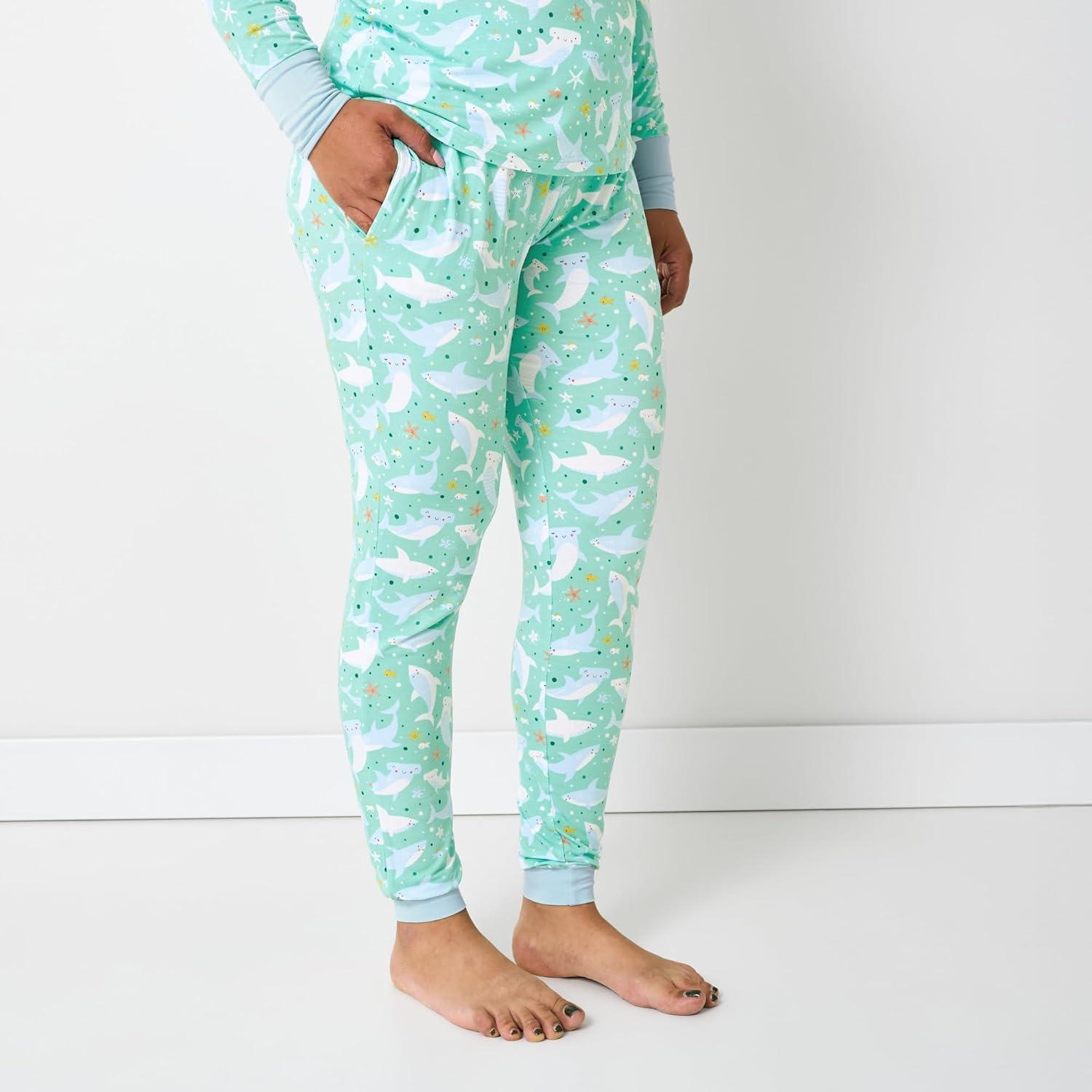 imageLittle Sleepies Womens Pajama Bottoms JoggerStyle Comfy PJ Pants Viscose from Bamboo Pajamas Family Matching OutfitsShark Soiree