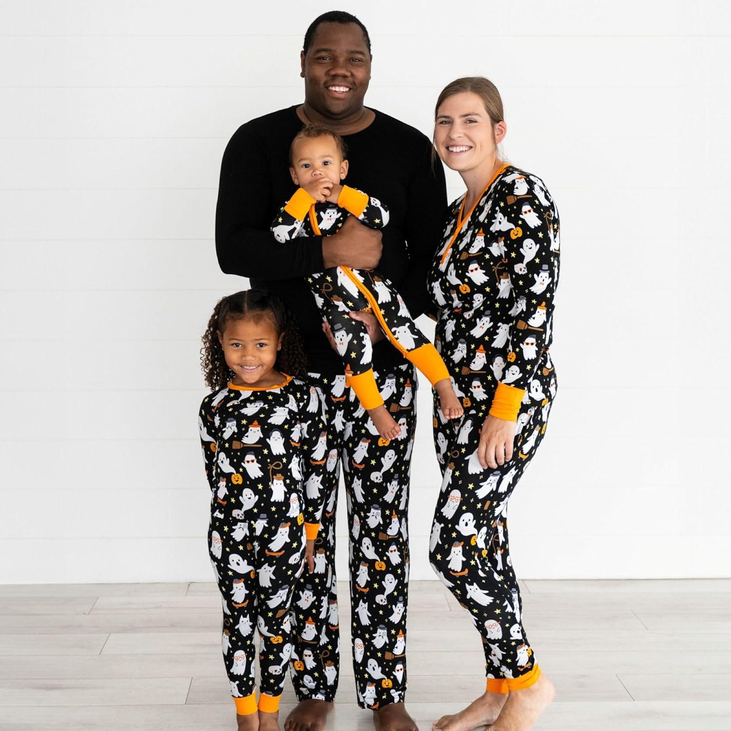 imageLittle Sleepies Womens Pajama Top Viscose from Bamboo Henley Button Up Nursing PJs Family Matching Pajamas for Women SetFriendly Ghosts