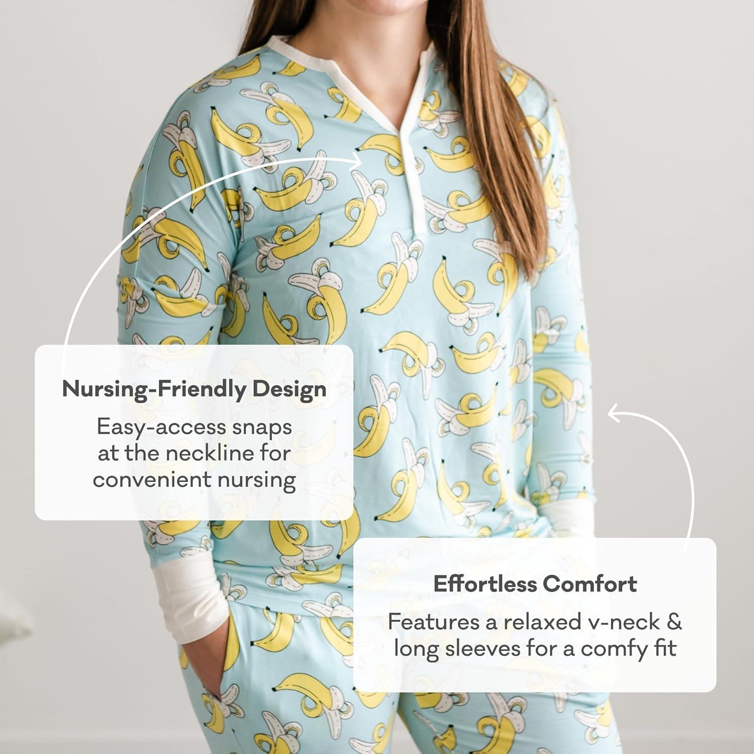 imageLittle Sleepies Womens Pajama Top Viscose from Bamboo Henley Button Up Nursing PJs Family Matching Pajamas for Women SetShark Soiree