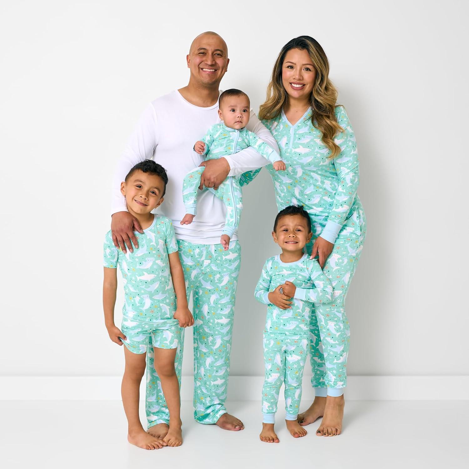 imageLittle Sleepies Womens Pajama Top Viscose from Bamboo Henley Button Up Nursing PJs Family Matching Pajamas for Women SetShark Soiree