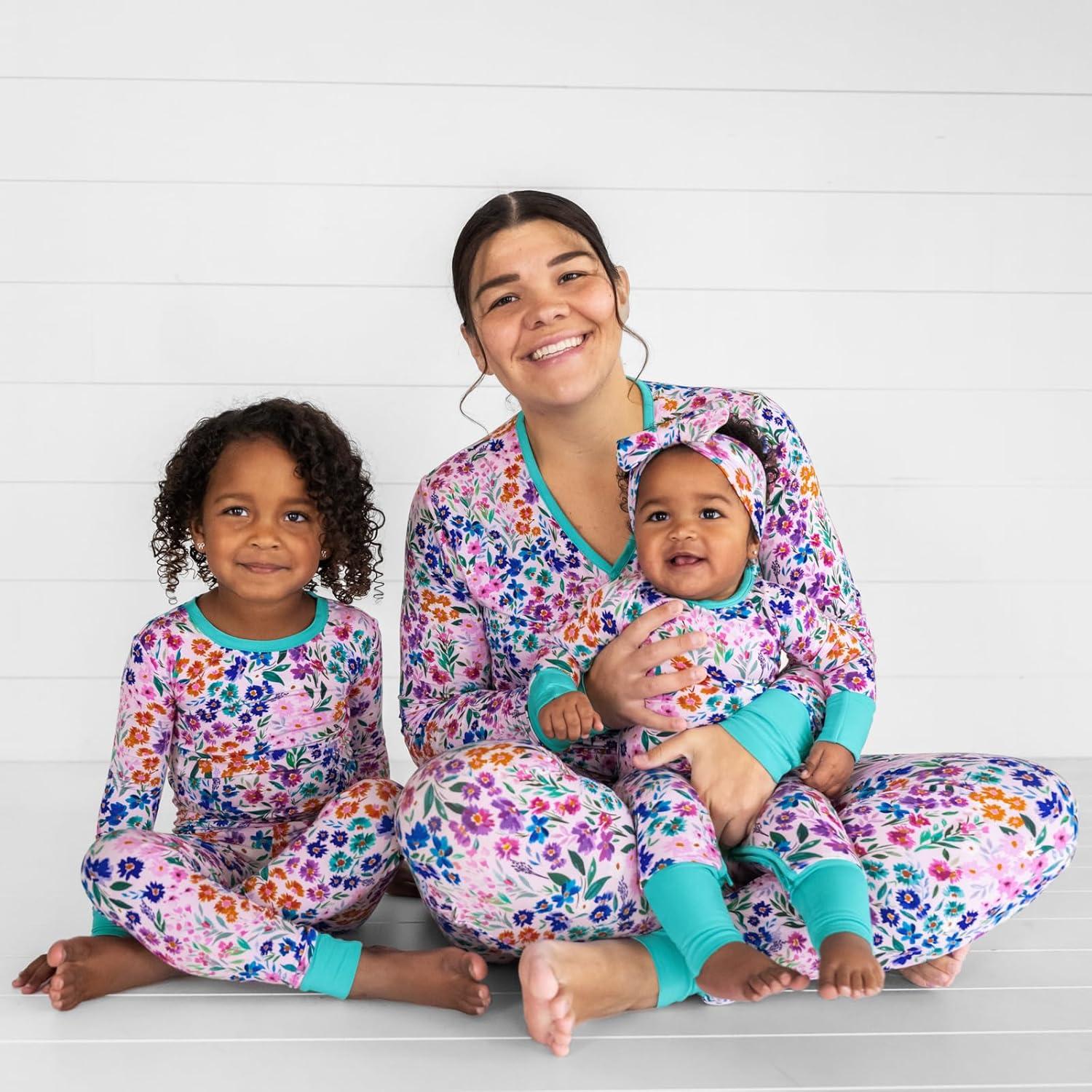 imageLittle Sleepies Womens Pajama Top Viscose from Bamboo Henley Button Up Nursing PJs Family Matching Pajamas for Women SetSweet Pea