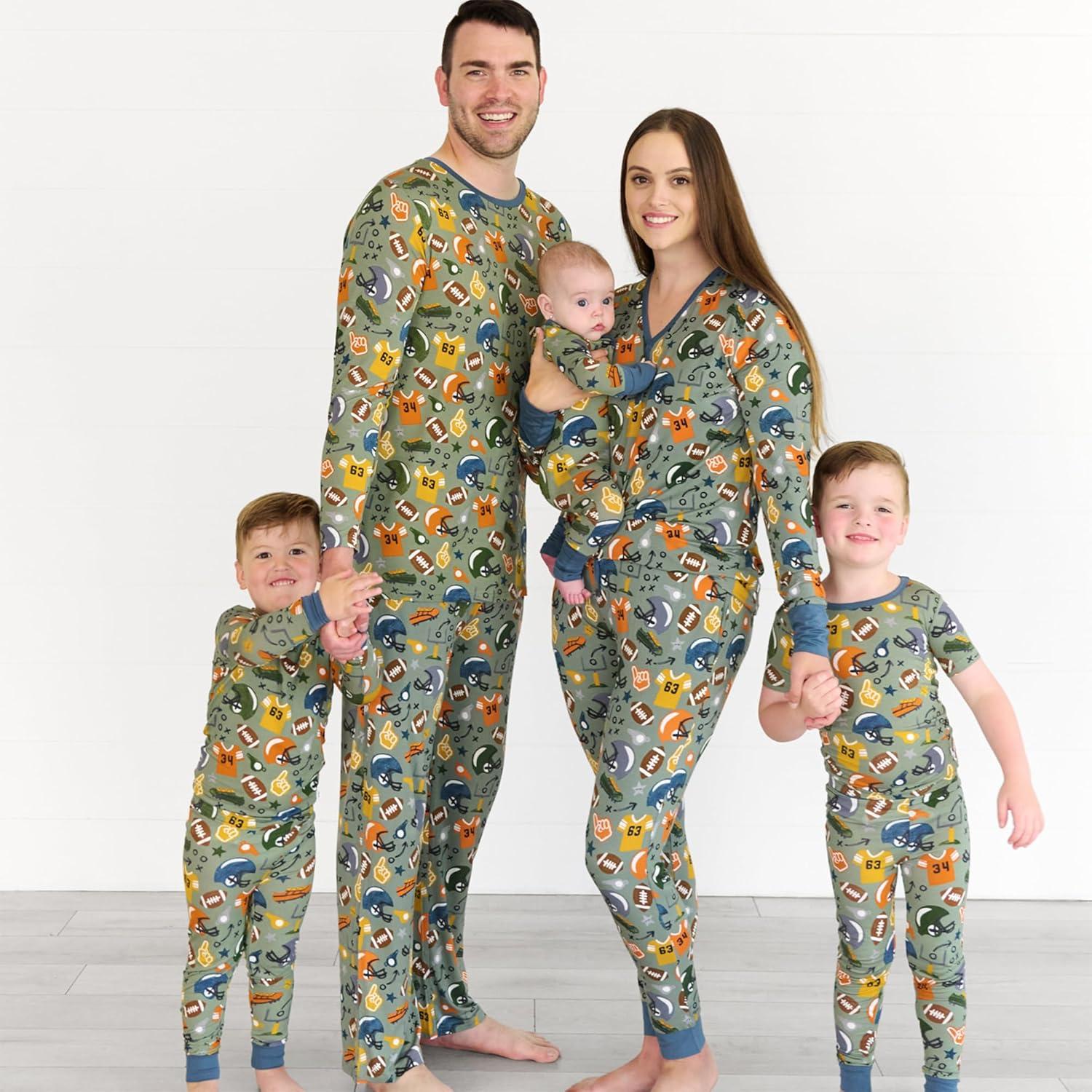 imageLittle Sleepies Womens Pajama Top Viscose from Bamboo Henley Button Up Nursing PJs Family Matching Pajamas for Women SetTouchdown Time