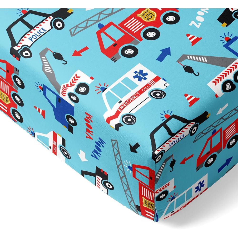 imageLittle Sleepies Baby Crib Sheets Buttery Soft Viscose from Bamboo Crib Sheets for Boys ampamp Girls Toddler Bed Sheet Standard Crib Mattress Sheet Super Stretchy ampamp Elasticized Santas SleighTo the Rescue