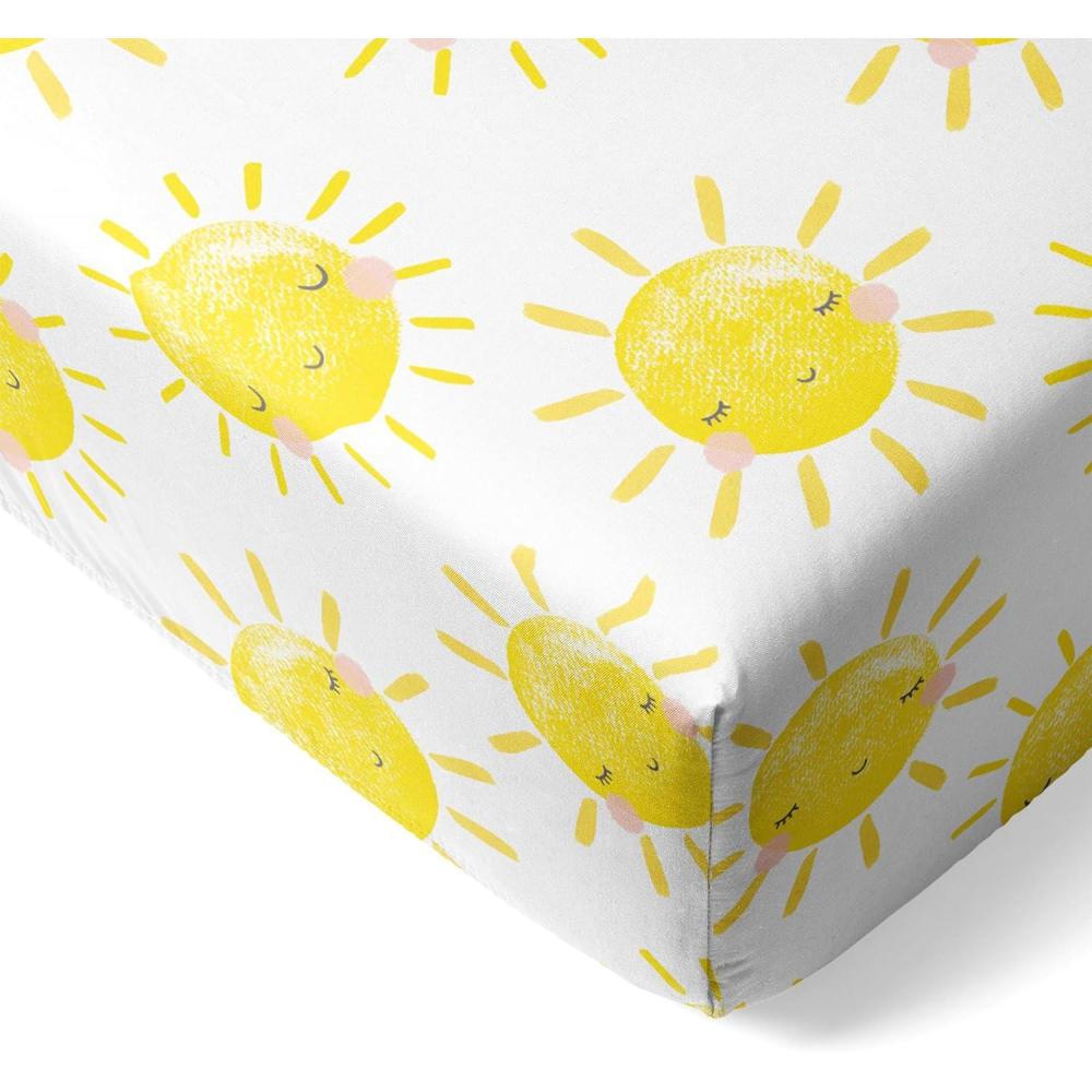 imageLittle Sleepies Baby Crib Sheets Buttery Soft Viscose from Bamboo Crib Sheets for Boys ampamp Girls Toddler Bed Sheet Standard Crib Mattress Sheet Super Stretchy ampamp Elasticized Santas SleighSunshine