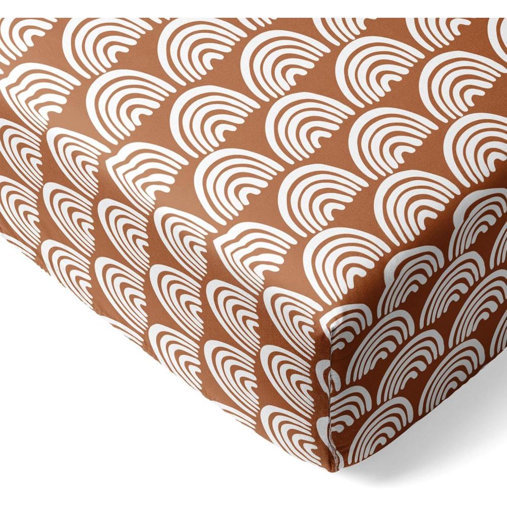 imageLittle Sleepies Baby Crib Sheets Buttery Soft Viscose from Bamboo Crib Sheets for Boys ampamp Girls Toddler Bed Sheet Standard Crib Mattress Sheet Super Stretchy ampamp Elasticized Santas SleighRust Rainbows