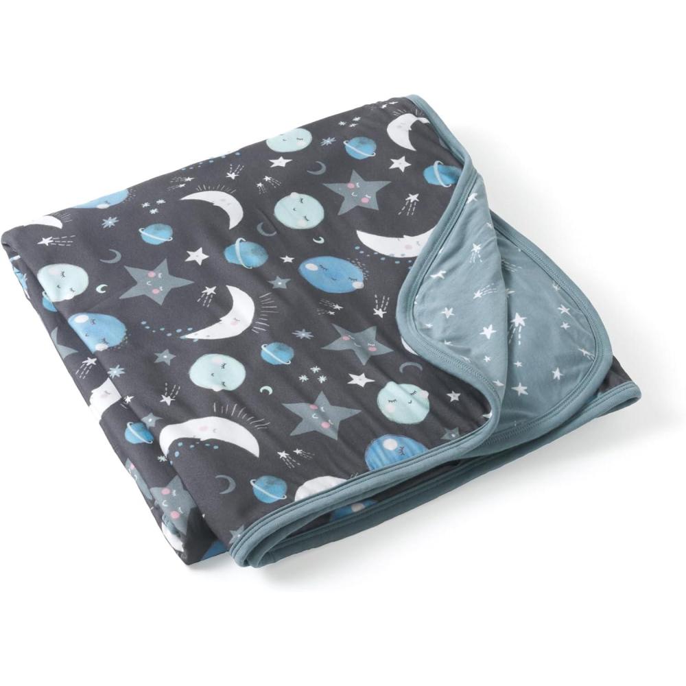 imageLittle Sleepies Christmas Blanket Soft Viscose from Bamboo Christmas Throw Blanket for Baby Boys ampamp Girls Lightweight 50quot x 50quot Large Modern ampamp MerryBlue to the Moon  Back