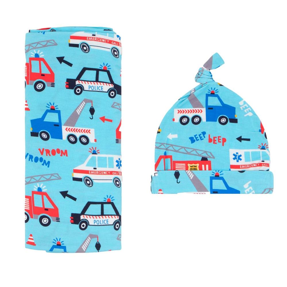 imageLittle Sleepies Holiday Swaddle ampamp Hat Set Baby Swaddles Newborns Soft Viscose from Bamboo Swaddle Blanket Wrap Modern ampamp MerryTo the Rescue