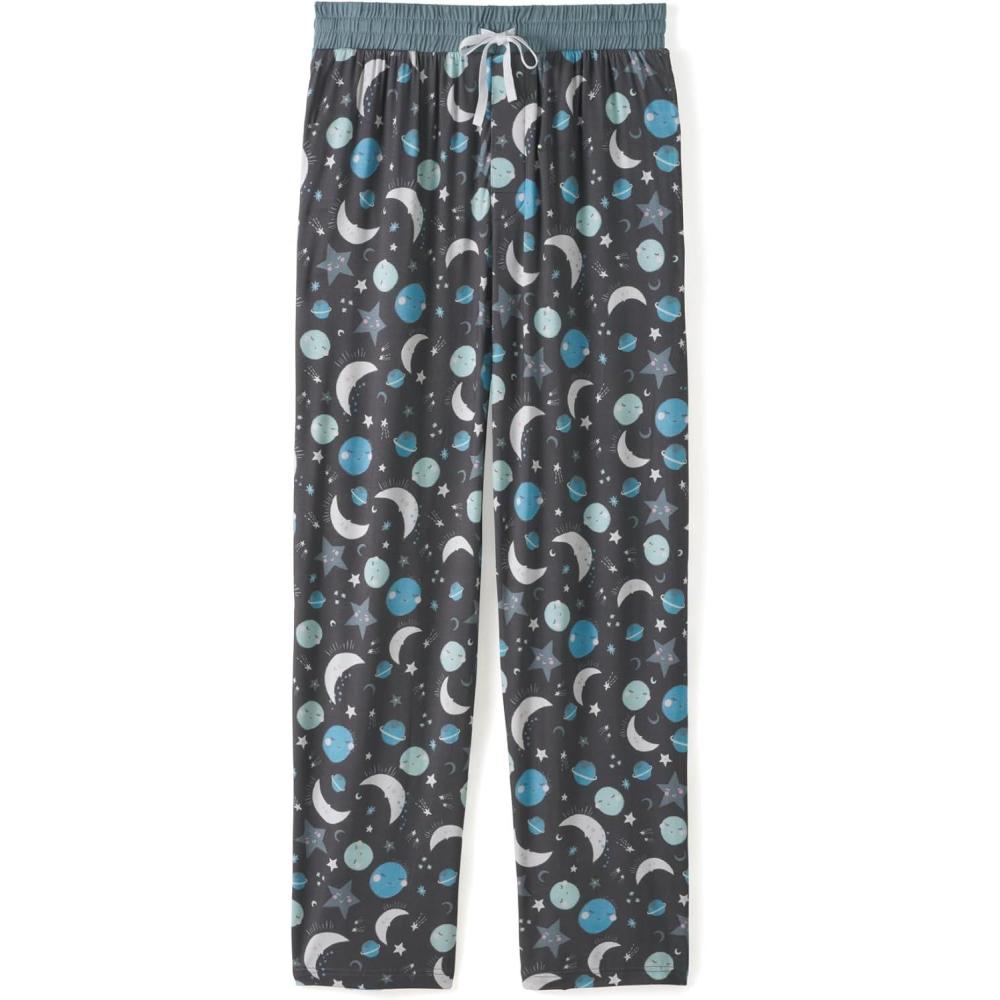 imageLittle Sleepies Mens Pajama Pants Soft Viscose from Bamboo PJ Bottoms for Family Matching Set Mens Sleepwear PJs wPocketsBlue to the Moon  Back