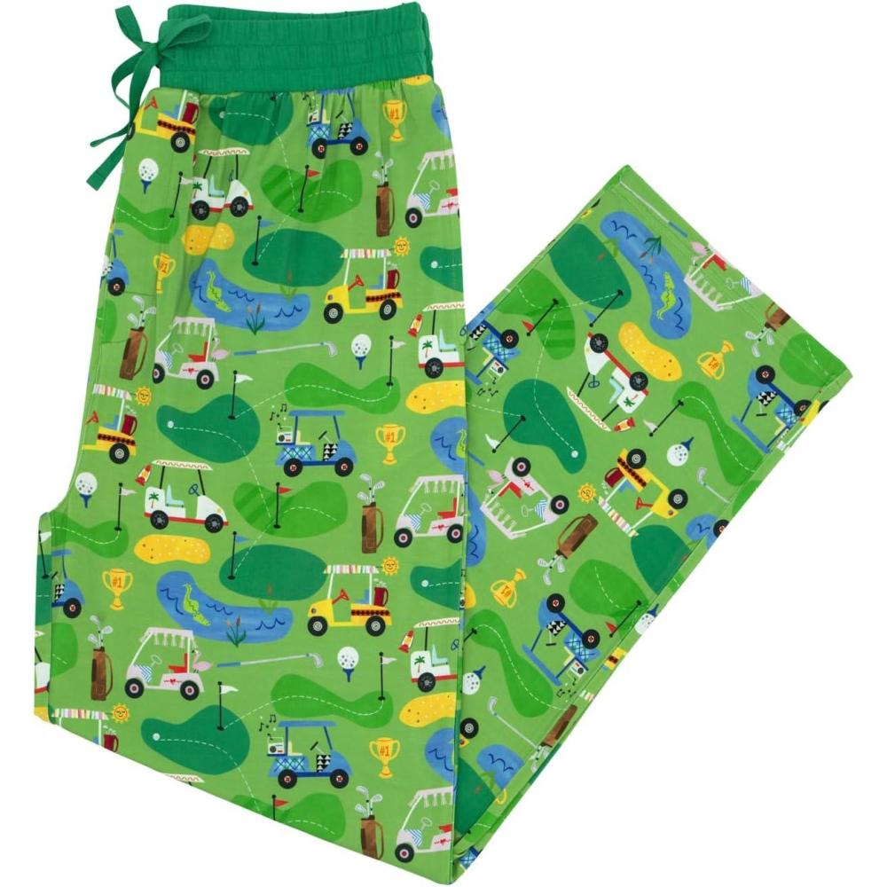 imageLittle Sleepies Mens Pajama Pants Soft Viscose from Bamboo PJ Bottoms for Family Matching Set Mens Sleepwear PJs wPocketsFairway Fun