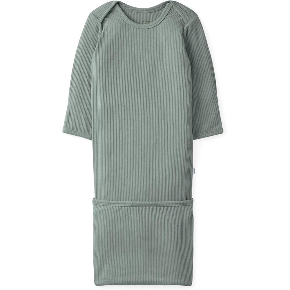 imageLittle Sleepies Newborn Infant Gown Soft Viscose from Bamboo Baby Gown for Newborn Girls ampamp Boys Baby Clothes Infant SleeperWillow Ribbed