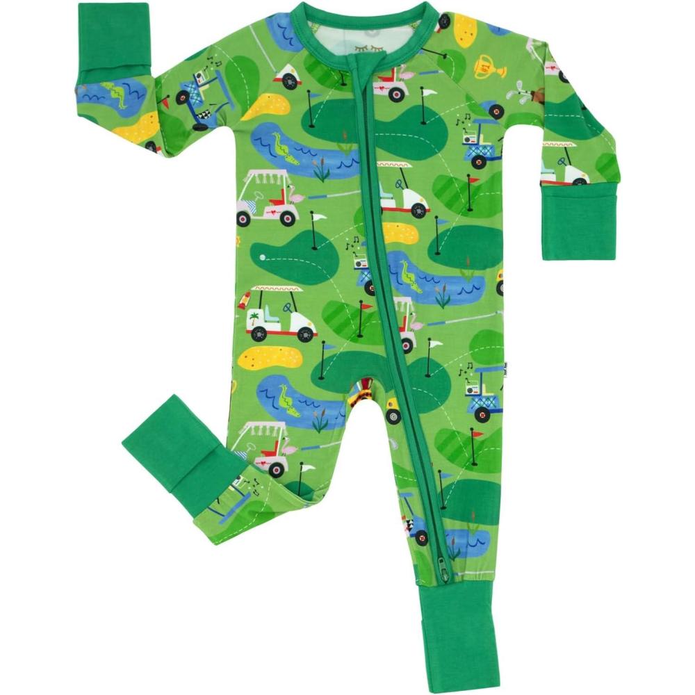 imageLittle Sleepies Pajamas for Baby Boys ampamp Girls Viscose from Bamboo Baby Pajamas Preemie ampamp Newborn Sleepers 2Way Zipper PJsFairway Fun