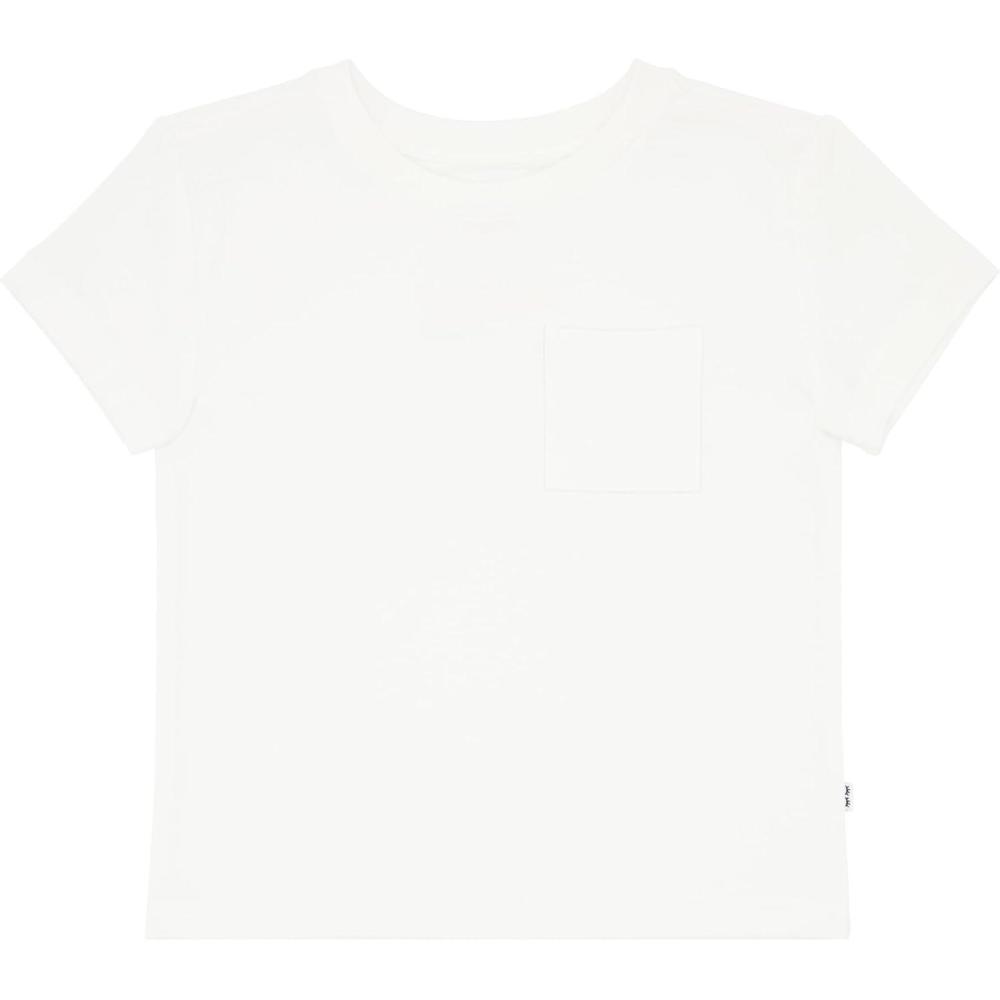 imageLittle Sleepies Short Sleeve Relaxed Pocket Tee for Boys and GirlsSoft White