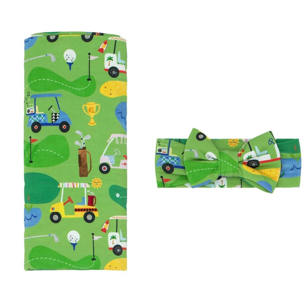 imageLittle Sleepies Swaddle ampamp Headband Bow Set Viscose from Bamboo Baby Swaddles Newborn Baby Girl Clothes Luxe Modern ampamp MerryFairway Fun