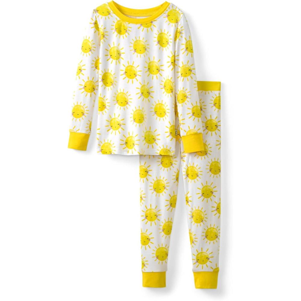 imageLittle Sleepies TwoPiece Pajama Set for Boys ampamp Girls Soft Viscose from Bamboo Toddler Pajamas for Kids Family Matching PJsSunshine