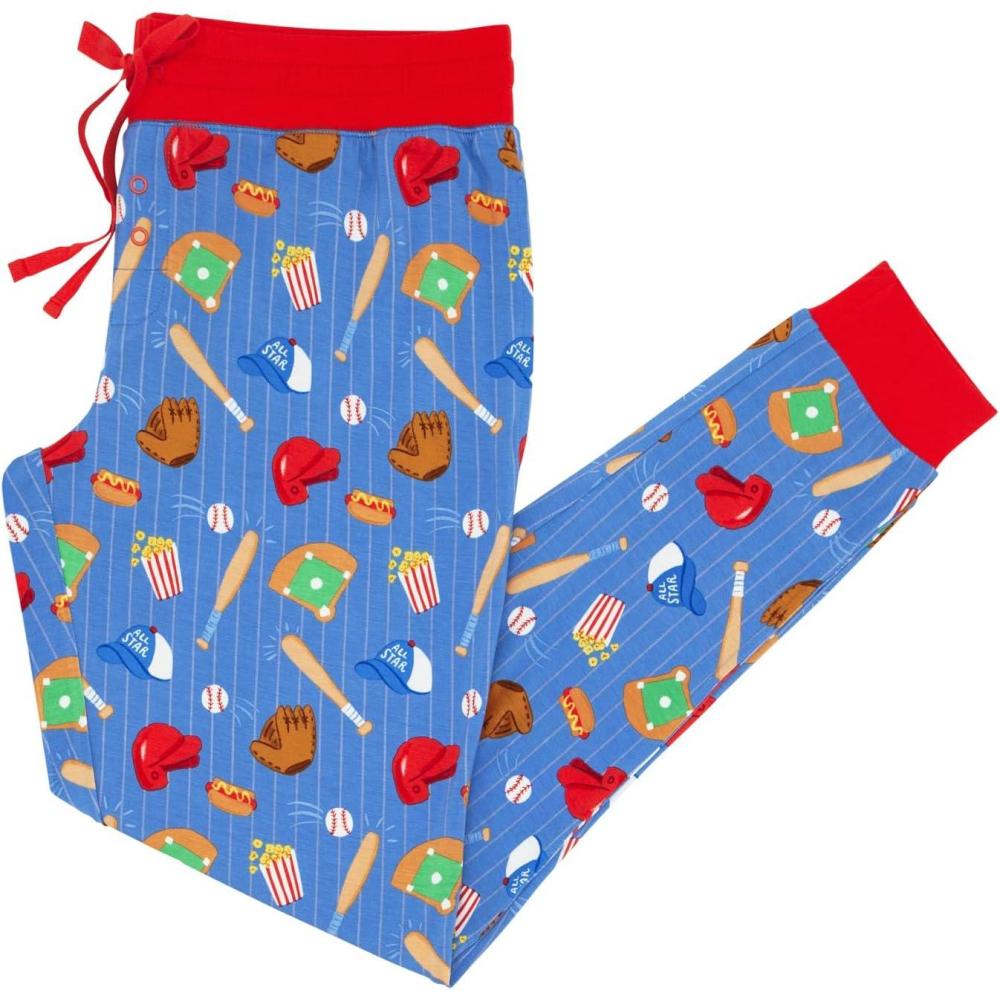 imageLittle Sleepies Womens Pajama Bottoms JoggerStyle Comfy PJ Pants Viscose from Bamboo Pajamas Family Matching OutfitsBlue All Stars