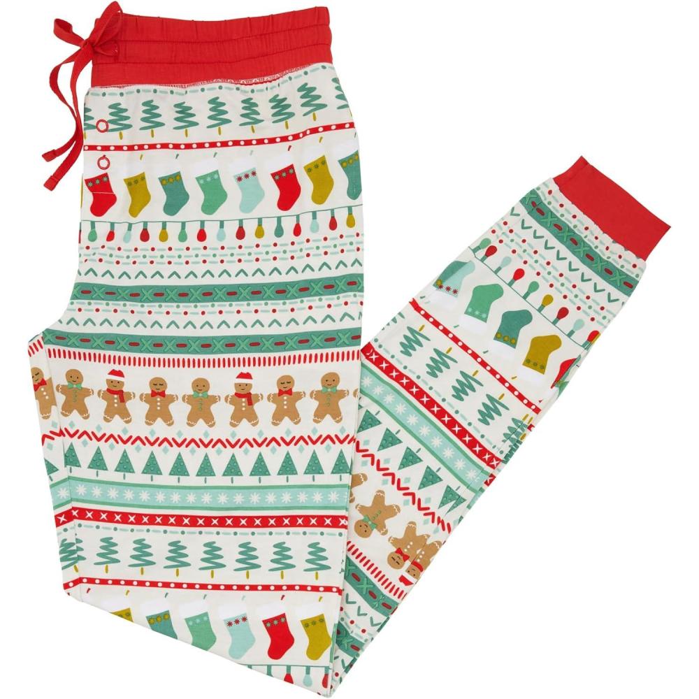 imageLittle Sleepies Womens Pajama Bottoms JoggerStyle Comfy PJ Pants Viscose from Bamboo Pajamas Family Matching OutfitsFair Isle