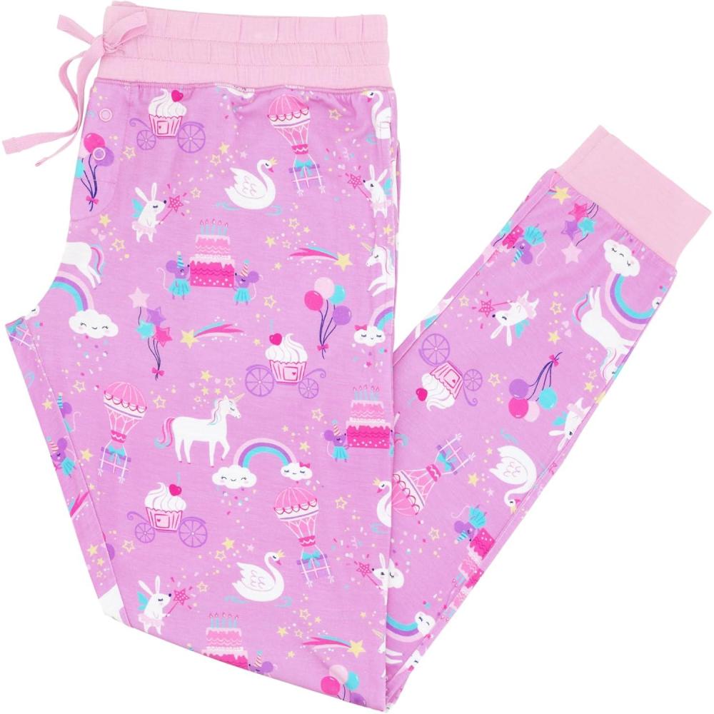 imageLittle Sleepies Womens Pajama Bottoms JoggerStyle Comfy PJ Pants Viscose from Bamboo Pajamas Family Matching OutfitsMagical Birthday