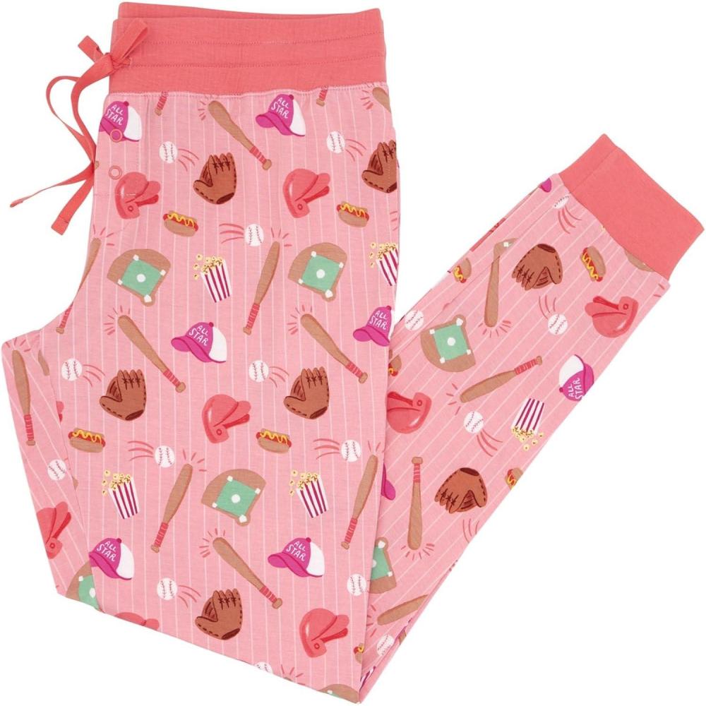imageLittle Sleepies Womens Pajama Bottoms JoggerStyle Comfy PJ Pants Viscose from Bamboo Pajamas Family Matching OutfitsPink All Stars