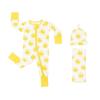 imageLittle Sleepies Newborn Sleepy Time Bundle Includes Newborn Swaddle  Hat Set and 2Way Zipper Pajamas Viscose Derived from Bamboo Fabric Sunshine Newborn