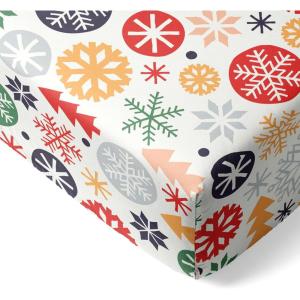 Little Sleepies Baby Crib Sheets, Buttery Soft Viscose from Bamboo Crib Sheets for Boys & Girls, Toddler Bed Sheet, Standard Crib Mattress Sheet, Super Stretchy & Elasticized (Santa’s Sleigh)(Modern & Merry)