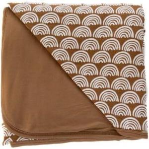 Little Sleepies Christmas Blanket, Soft Viscose from Bamboo Christmas Throw Blanket for Baby Boys & Girls, Lightweight, 50″ x 50″, Large (Modern & Merry)(Rust Rainbows)