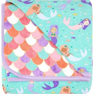 Little Sleepies Christmas Blanket, Soft Viscose from Bamboo Christmas Throw Blanket for Baby Boys & Girls, Lightweight, 50″ x 50″, Large (Modern & Merry)(Mermaid Magic)