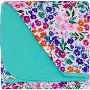 Little Sleepies Cloud Blanket, Soft Viscose from Bamboo Toddler & Baby Blanket for Boys & Girls, Lightweight, Perfect for Hot Sleepers, 50″ x 50″, Large (Blue All Stars)(Sweet Pea)