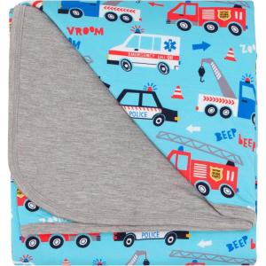 Little Sleepies Cloud Blanket, Soft Viscose from Bamboo Toddler & Baby Blanket for Boys & Girls, Lightweight, Perfect for Hot Sleepers, 50″ x 50″, Large (Blue All Stars)(To the Rescue)