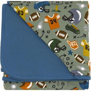 Little Sleepies Cloud Blanket, Soft Viscose from Bamboo Toddler & Baby Blanket for Boys & Girls, Lightweight, Perfect for Hot Sleepers, 50″ x 50″, Large (Blue All Stars)(Touchdown Time)