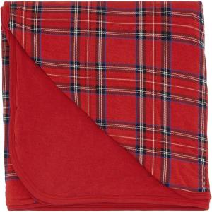 Little Sleepies Cloud Blanket, Soft Viscose from Bamboo Toddler & Baby Blanket for Boys & Girls, Lightweight, Perfect for Hot Sleepers, 50″ x 50″, Large (Blue All Stars)(Holiday Plaid)