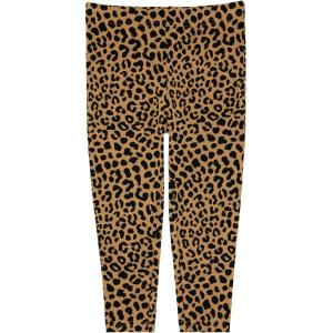 Little Sleepies Leggings for Girls, Soft Viscose from Bamboo, Toddler Leggings, Stretchy Girls Clothes, Sizes 6M – 6Y(Classic Leopard)