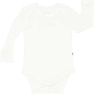 Little Sleepies Long Sleeve Bodysuit for Baby Girls & Boys, Soft Viscose from Bamboo One Piece, Tagless Baby Clothes w/Snaps(Soft White)