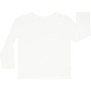 Little Sleepies Long Sleeve Relaxed Pocket Tee for Boys and Girls(Soft White)