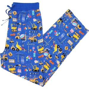Little Sleepies Mens Pajama Pants, Soft Viscose from Bamboo PJ Bottoms for Family Matching Set, Mens Sleepwear PJs w/Pockets(Birthday Builders)