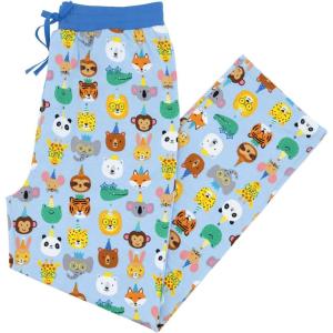 Little Sleepies Mens Pajama Pants, Soft Viscose from Bamboo PJ Bottoms for Family Matching Set, Mens Sleepwear PJs w/Pockets(Blue Party Pals)