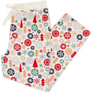 Little Sleepies Mens Pajama Pants, Soft Viscose from Bamboo PJ Bottoms for Family Matching Set, Mens Sleepwear PJs w/Pockets(Modern & Merry)