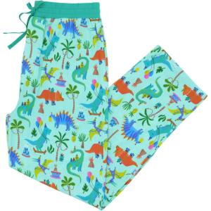 Little Sleepies Mens Pajama Pants, Soft Viscose from Bamboo PJ Bottoms for Family Matching Set, Mens Sleepwear PJs w/Pockets(Prehistoric Party)