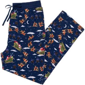 Little Sleepies Mens Pajama Pants, Soft Viscose from Bamboo PJ Bottoms for Family Matching Set, Mens Sleepwear PJs w/Pockets(Santa’s Sleigh)