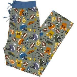 Little Sleepies Mens Pajama Pants, Soft Viscose from Bamboo PJ Bottoms for Family Matching Set, Mens Sleepwear PJs w/Pockets(Touchdown Time)