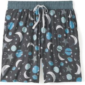 Little Sleepies Men’s Pajama Shorts, Viscose Derived from Bamboo Mens Sleep Bottoms, Lounge Shorts with Side Pockets(Blue to the Moon & Back)