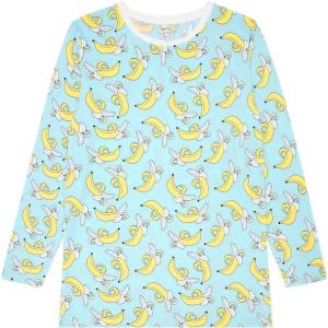 Little Sleepies Men’s Pajama T-Shirt, Soft Viscose from Bamboo PJ Top for Family Matching Mens Pajamas Set, Long Sleeve Top(Bananas)