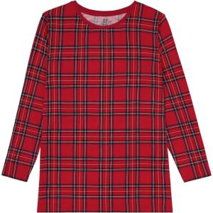 Little Sleepies Men’s Pajama T-Shirt, Soft Viscose from Bamboo PJ Top for Family Matching Mens Pajamas Set, Long Sleeve Top(Holiday Plaid)