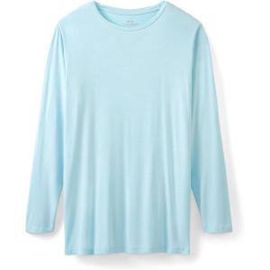 Little Sleepies Men’s Pajama T-Shirt, Soft Viscose from Bamboo PJ Top for Family Matching Mens Pajamas Set, Long Sleeve Top(Light Blue)