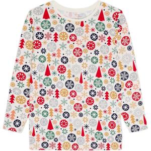 Little Sleepies Men’s Pajama T-Shirt, Soft Viscose from Bamboo PJ Top for Family Matching Mens Pajamas Set, Long Sleeve Top(Modern & Merry)